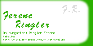 ferenc ringler business card